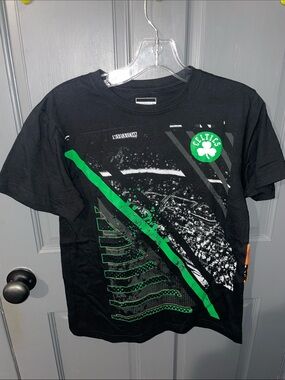 Black & Green Celtics Graphic Short Sleeve Tee for Kids
